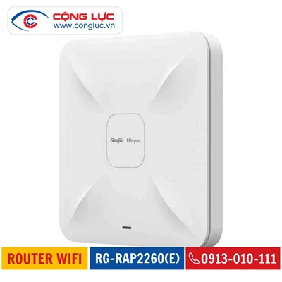 Bộ Phát Wifi Ốp Trần Hoặc Gắn Tường RUIJIE REYEE RG-RAP2260(E)